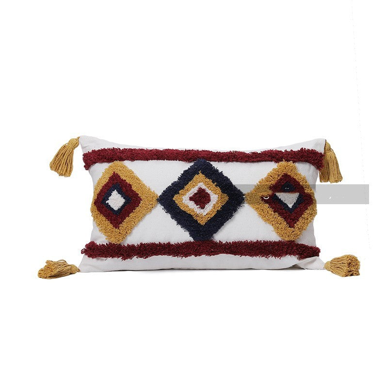 HKM-760659 Bohemian Square Cushion Cover for Living Room - Chic Design, 45x45cm & 30x50cm Options