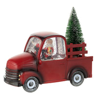 HKM-760659 Christmas Music Playing Crystal Ball Ornament with Iron Hoop and Resin Features