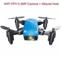 HKM-760723 Micro Foldable RC Drone with 3D Steering Wheel Remote and WiFi Camera Control for Kids