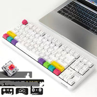 HKM-760723 Wireless Bluetooth Mechanical Keyboard with 87 Keys - Dual Mode RGB for Office and Gaming