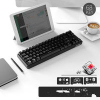 HKM-760723 Wireless Bluetooth Mechanical Keyboard with 87 Keys - Dual Mode RGB for Office and Gaming