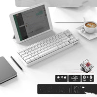 HKM-760723 Wireless Bluetooth Mechanical Keyboard with 87 Keys - Dual Mode RGB for Office and Gaming
