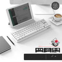 HKM-760723 Wireless Bluetooth Mechanical Keyboard with 87 Keys - Dual Mode RGB for Office and Gaming