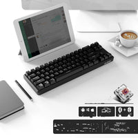 HKM-760723 Wireless Bluetooth Mechanical Keyboard with 87 Keys - Dual Mode RGB for Office and Gaming