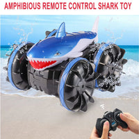 HKM-760787 RC Amphibious Shark Stunt Vehicle for Boys - Ready-to-Use 2.4GHz Remote Control Car, Waterproof Design