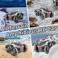 HKM-760787 RC Amphibious Shark Stunt Vehicle for Boys - Ready-to-Use 2.4GHz Remote Control Car, Waterproof Design