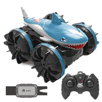 HKM-760787 RC Amphibious Shark Stunt Vehicle for Boys - Ready-to-Use 2.4GHz Remote Control Car, Waterproof Design