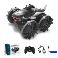 HKM-760787 RC Amphibious Shark Stunt Vehicle for Boys - Ready-to-Use 2.4GHz Remote Control Car, Waterproof Design