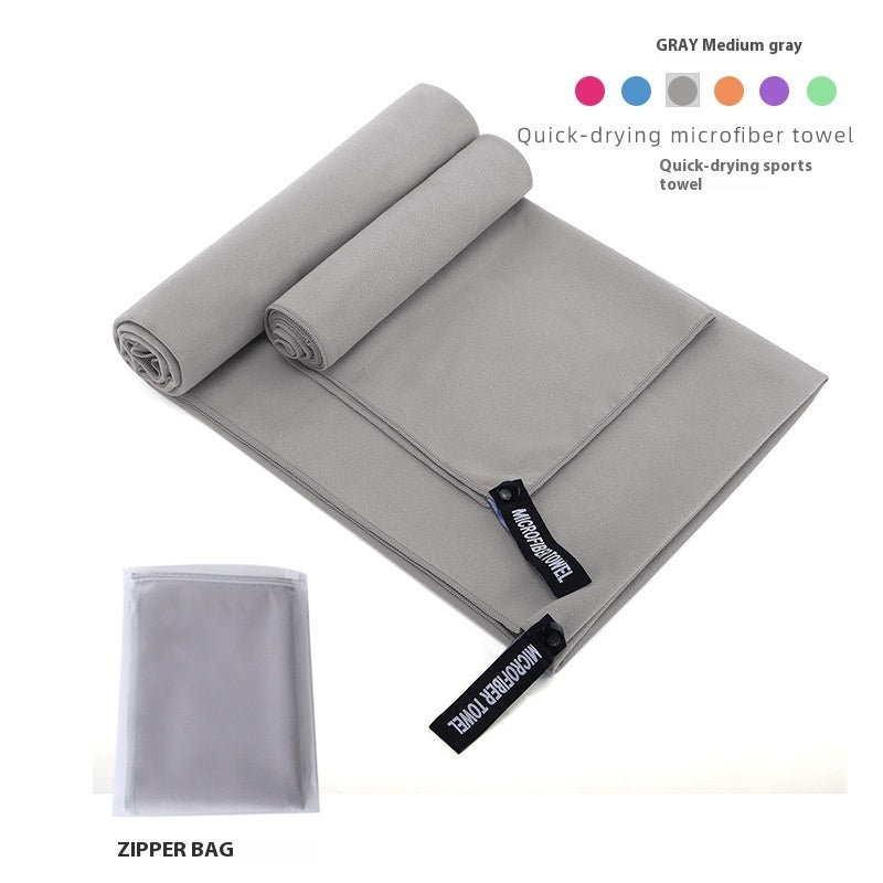 HKM-760787 Ultra-Absorbent Double-Sided Velvet Quick-Drying Sports Towel with Multiple Pocket Options