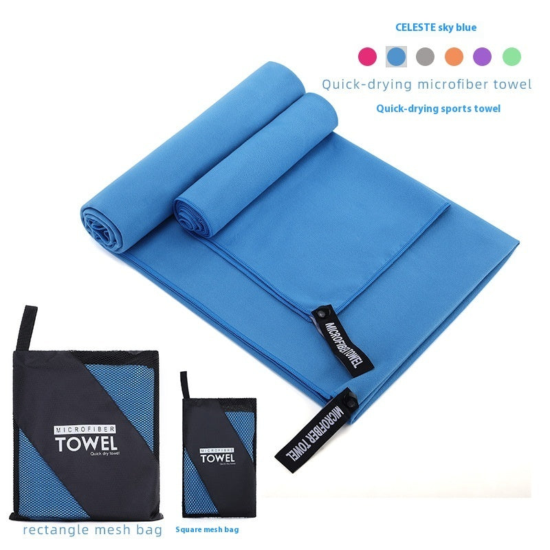 HKM-760787 Ultra-Absorbent Double-Sided Velvet Quick-Drying Sports Towel with Multiple Pocket Options