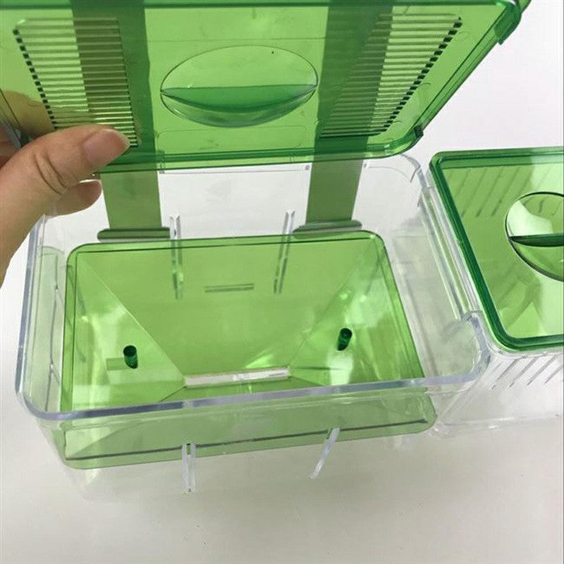 HKM-761043 Double Layer Floating Isolation Box for Guppies and Betta Fish with Feeding Access
