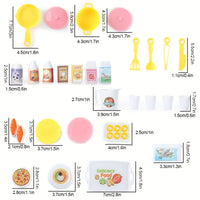 HKM-761043 Mini Kitchen Playset for Kids - Portable Food and Cooking Toy Set, Age 2 to 13 Years, Plastic Kitchen Accessories