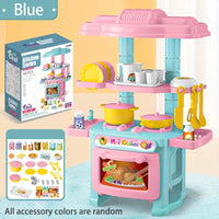 HKM-761043 Mini Kitchen Playset for Kids - Portable Food and Cooking Toy Set, Age 2 to 13 Years, Plastic Kitchen Accessories