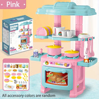 HKM-761043 Mini Kitchen Playset for Kids - Portable Food and Cooking Toy Set, Age 2 to 13 Years, Plastic Kitchen Accessories
