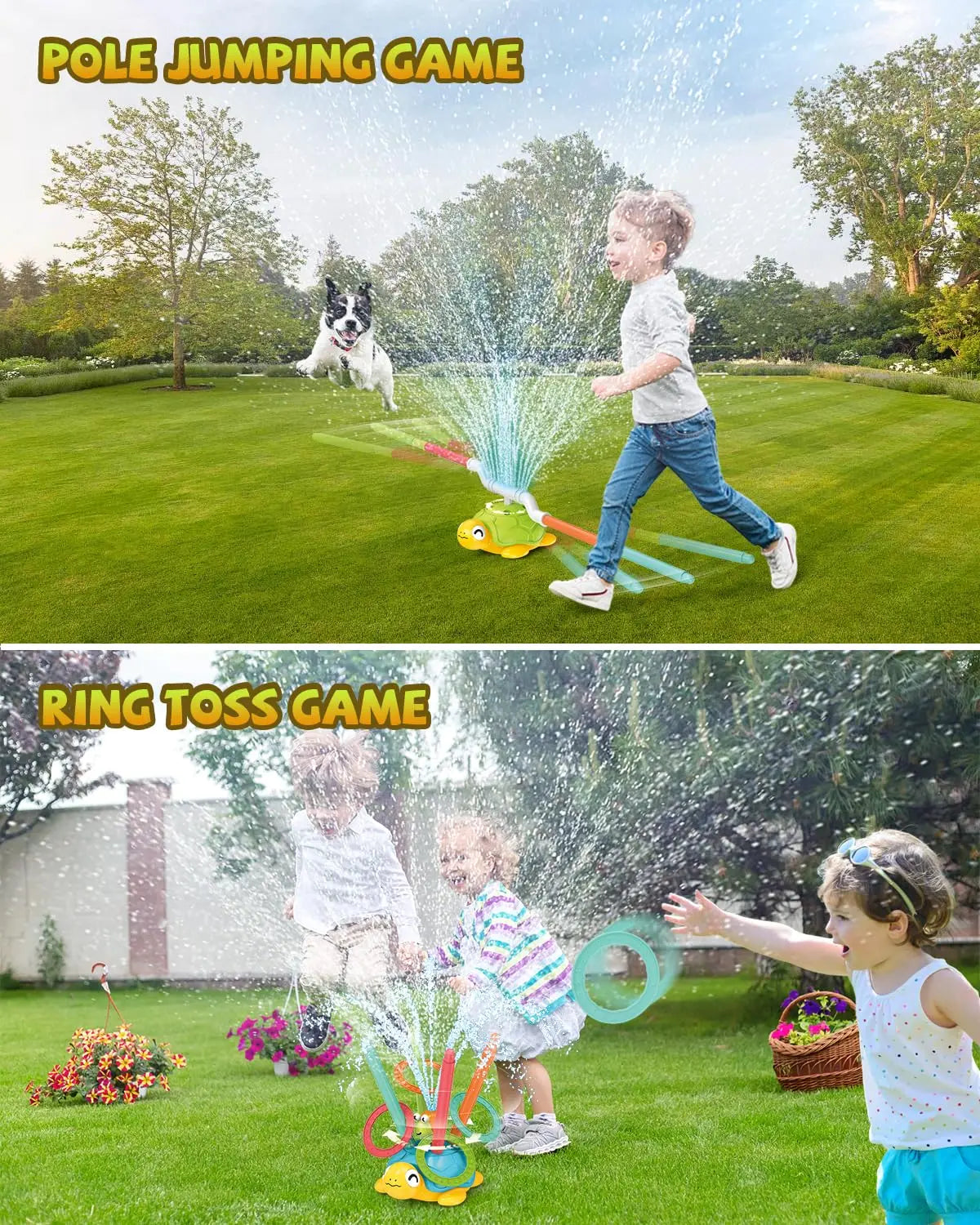 HKM-761171 3-in-1 Plastic Turtle Water Sprinkler for Kids - Splash Water Toys for Summer Fun