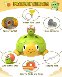 HKM-761171 3-in-1 Plastic Turtle Water Sprinkler for Kids - Splash Water Toys for Summer Fun