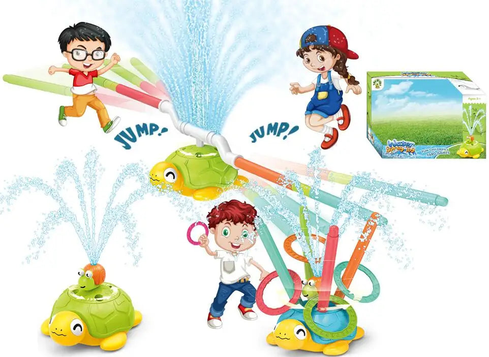 HKM-761171 3-in-1 Plastic Turtle Water Sprinkler for Kids - Splash Water Toys for Summer Fun