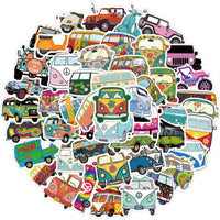 HKM-761235 Hip-Hop Outdoor Graffiti Stickers - Waterproof Self-Adhesive Set of 50, 4-6cm Size
