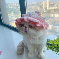 HKM-761363 Knitted Pet Headdresses - Fun Frog, Pig, Tiger, Floral & More Designs