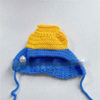 HKM-761363 Knitted Pet Headdresses - Fun Frog, Pig, Tiger, Floral & More Designs