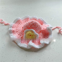 HKM-761363 Knitted Pet Headdresses - Fun Frog, Pig, Tiger, Floral & More Designs