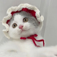 HKM-761363 Knitted Pet Headdresses - Fun Frog, Pig, Tiger, Floral & More Designs