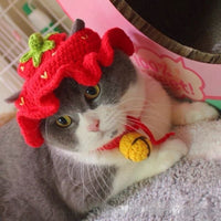 HKM-761363 Knitted Pet Headdresses - Fun Frog, Pig, Tiger, Floral & More Designs