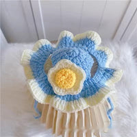 HKM-761363 Knitted Pet Headdresses - Fun Frog, Pig, Tiger, Floral & More Designs