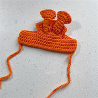 HKM-761363 Knitted Pet Headdresses - Fun Frog, Pig, Tiger, Floral & More Designs