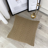 HKM-761363 Nordic Wool Knitted Pillow Cushion in Solid Colors