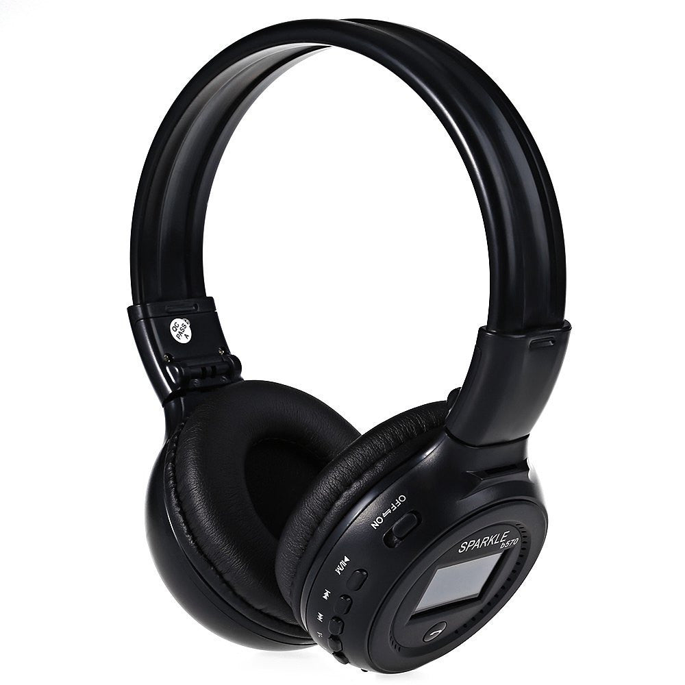 HKM-761427 Bluetooth Headset with Microphone and FM Radio, Wired/Wireless Compatibility, 8 Hour Battery Life, Lightweight Design