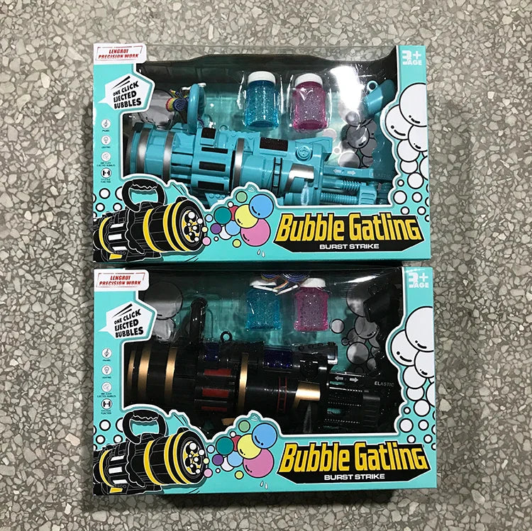 HKM-761619 Automatic Bubble Gatling Blower with Lights and Music for Outdoor Fun