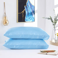 HKM-761747 Satin Imitation Silk Simple Pillowcase for Double Long Pillow - Modern Twill Weave