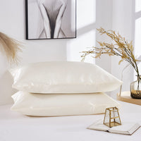 HKM-761747 Satin Imitation Silk Simple Pillowcase for Double Long Pillow - Modern Twill Weave
