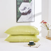 HKM-761747 Satin Imitation Silk Simple Pillowcase for Double Long Pillow - Modern Twill Weave