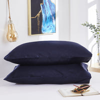 HKM-761747 Satin Imitation Silk Simple Pillowcase for Double Long Pillow - Modern Twill Weave