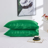 HKM-761747 Satin Imitation Silk Simple Pillowcase for Double Long Pillow - Modern Twill Weave