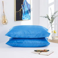 HKM-761747 Satin Imitation Silk Simple Pillowcase for Double Long Pillow - Modern Twill Weave