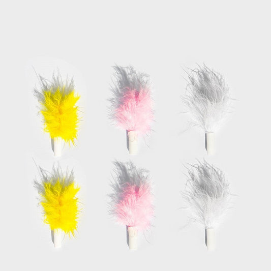 HKM-761811 Electric Rechargeable Automatic Teasing Cat Feather Toy with Vibration Induction and 15-Hour Battery Life