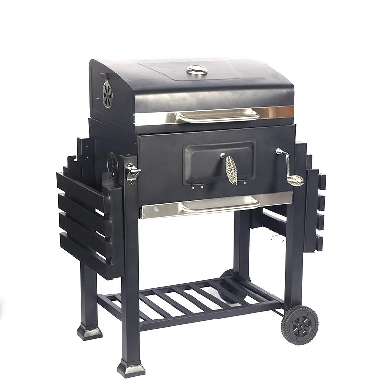KTX-761875 Large Outdoor Charcoal Barbecue Grill with Carbon Steel Patio Rack