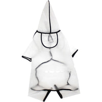 HKM-762131 Waterproof Raincoat for Small and Medium-Sized Dogs in Clear White and Black Options