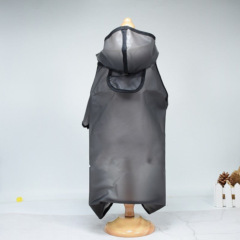 HKM-762131 Waterproof Raincoat for Small and Medium-Sized Dogs in Clear White and Black Options