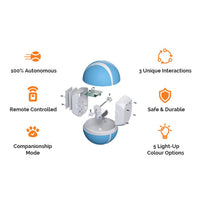 HKM-762131 Wireless Smart Remote Control Pet Toy with LED Flashing Lights