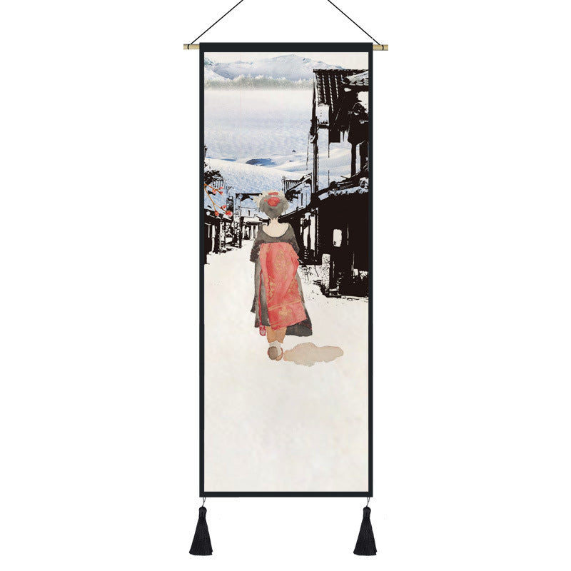 KTX-762195 Japanese Style Festive Wall Tapestry for Living Room and Porch Decoration