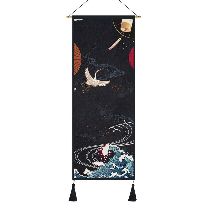 KTX-762195 Japanese Style Festive Wall Tapestry for Living Room and Porch Decoration