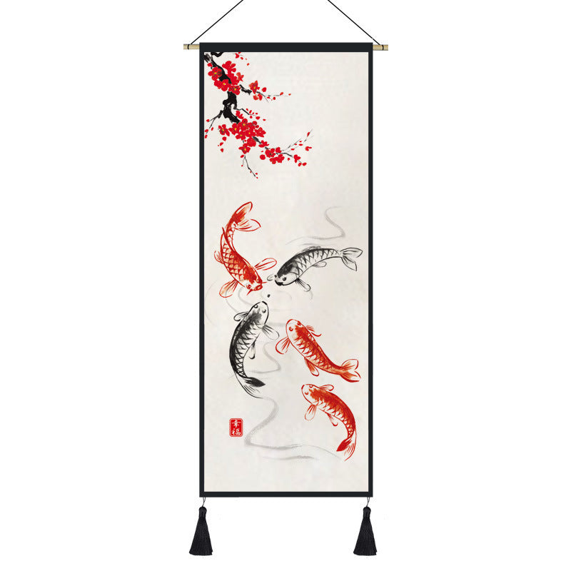 KTX-762195 Japanese Style Festive Wall Tapestry for Living Room and Porch Decoration