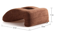 HKM-762195 Siesta Pillow - Ergonomic Lunch Break Cushion with Breathable Velvet Fabric, 31x23x11cm