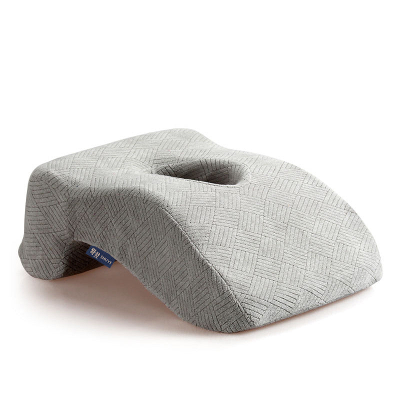 KTX-762195 Siesta Pillow - Ergonomic Lunch Break Cushion with Breathable Velvet Fabric, 31x23x11cm