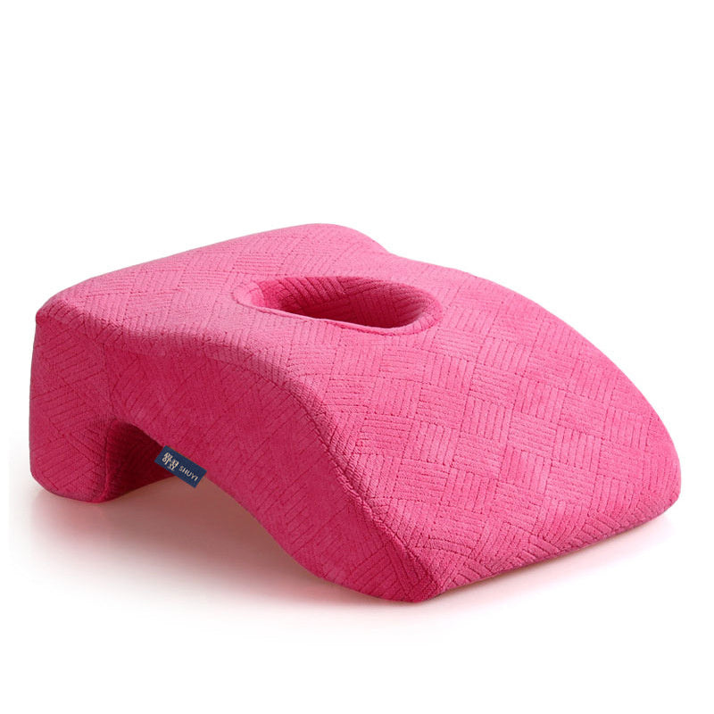 KTX-762195 Siesta Pillow - Ergonomic Lunch Break Cushion with Breathable Velvet Fabric, 31x23x11cm