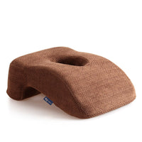HKM-762195 Siesta Pillow - Ergonomic Lunch Break Cushion with Breathable Velvet Fabric, 31x23x11cm